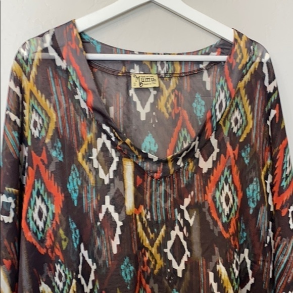 Show me your Mumu brown Aztec tunic. - Picture 11 of 13
